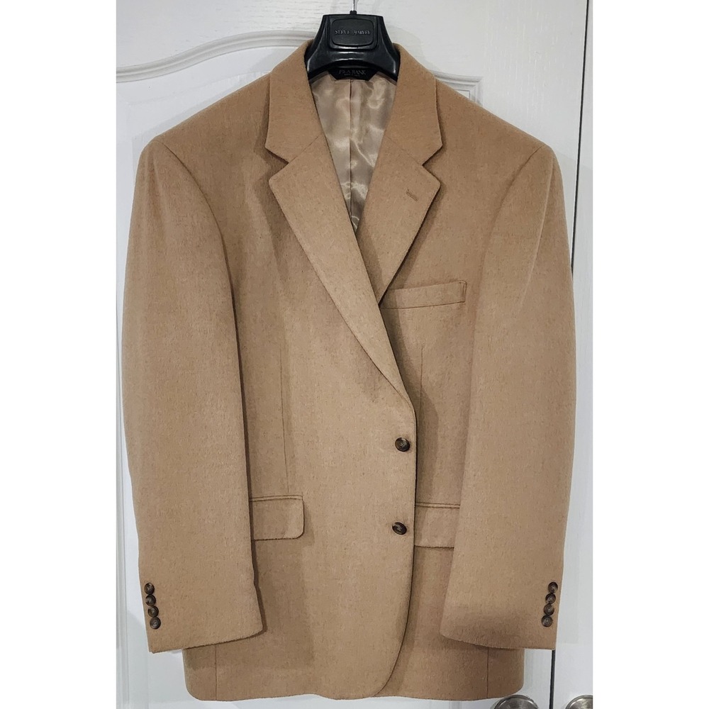 Jos A. Bank Men's Tan Camel Hair 2 Button Sports Coat Size 46 Regular